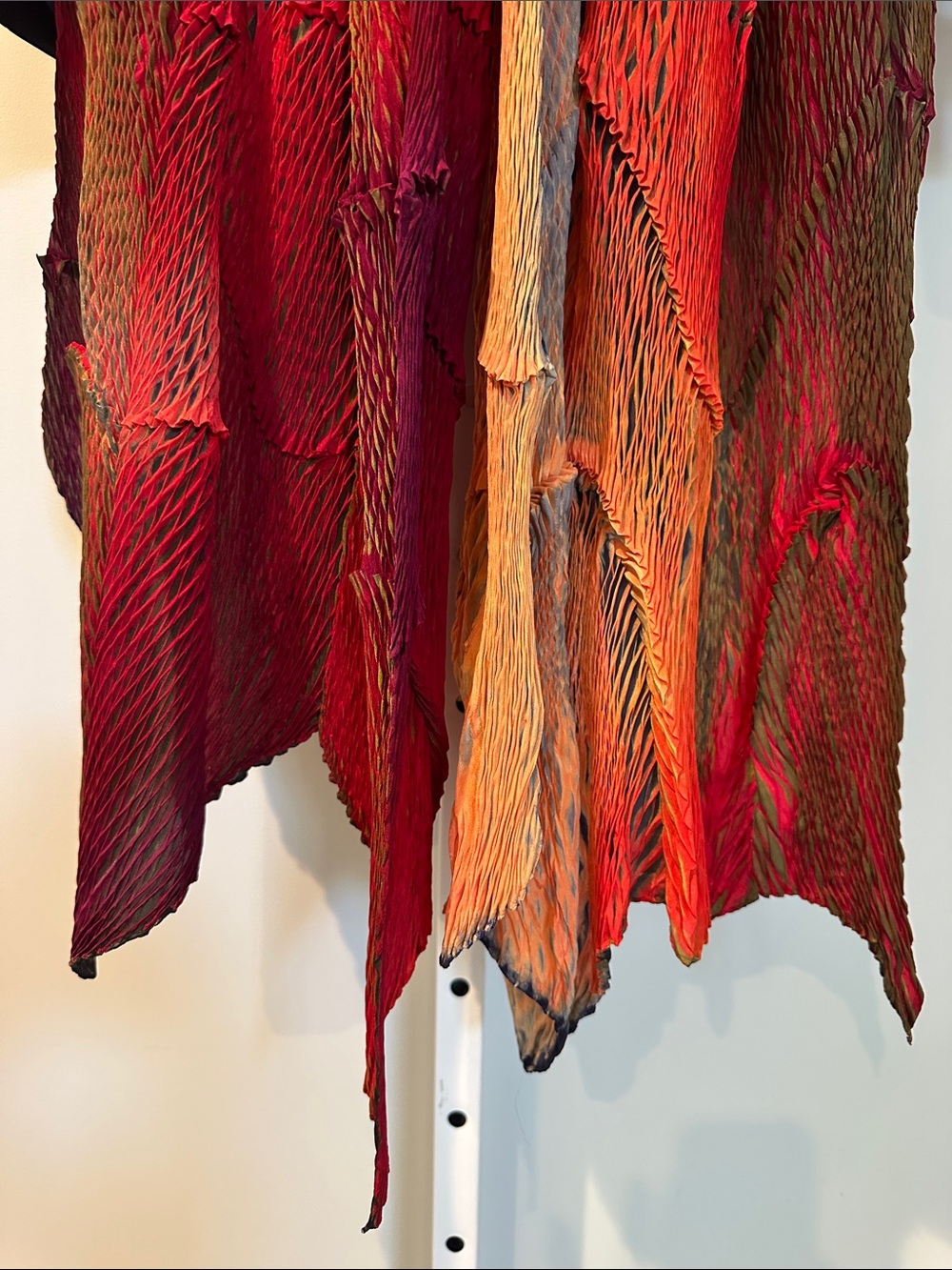 Shibori Silk Shawl Hand Dyed - Picture 3 of 4